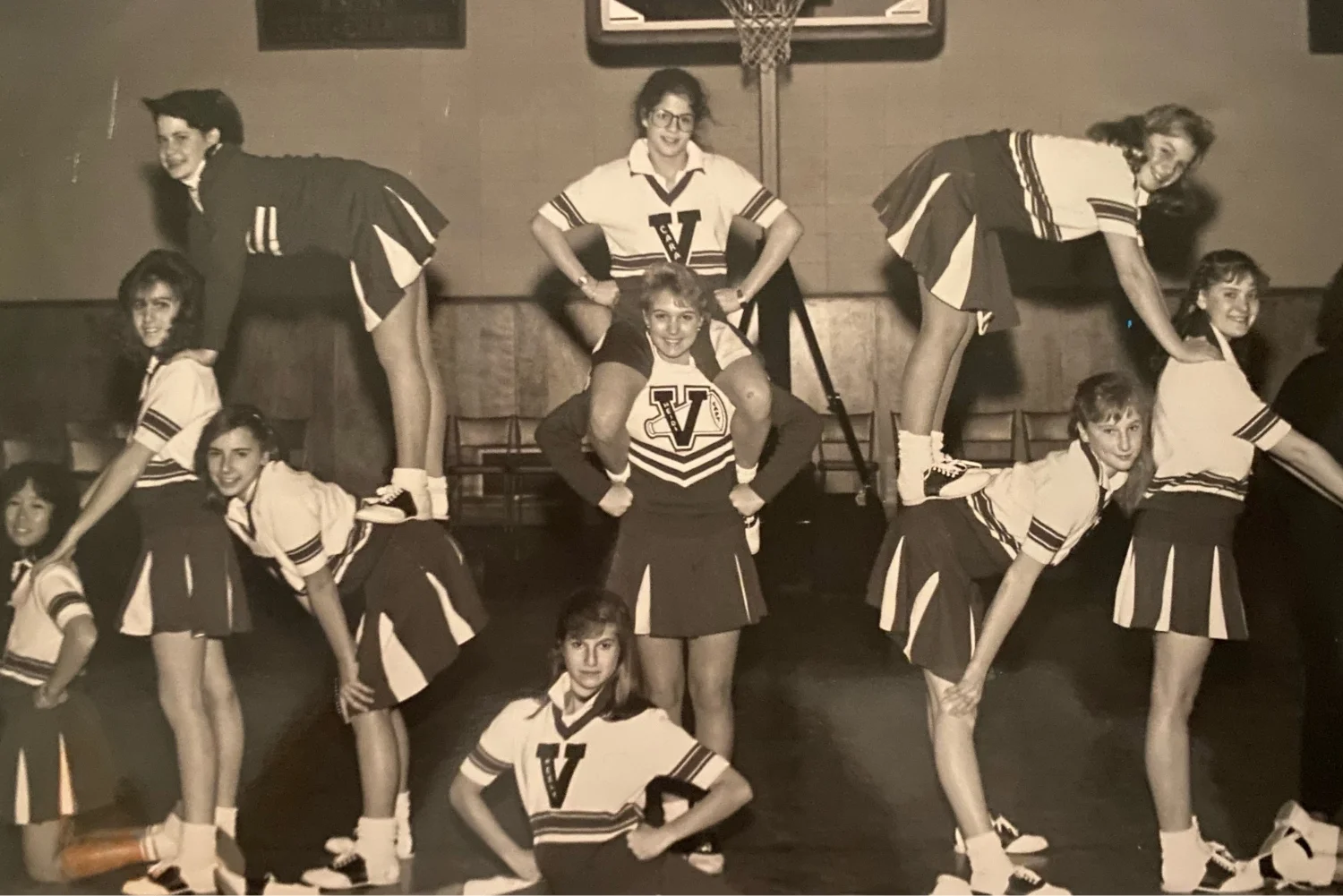 historical photo of VWA cheerleaders